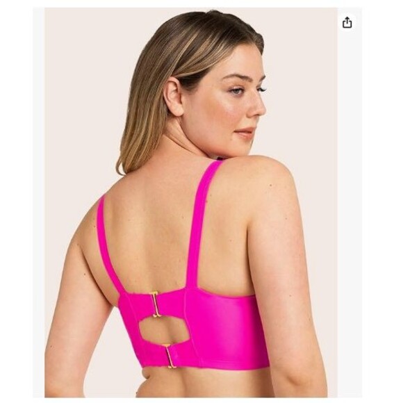 Smart & Sexy Women's Swimwear Underwire Bikini Top 40DDD Fuchia Sizzle NWT - Picture 3 of 6